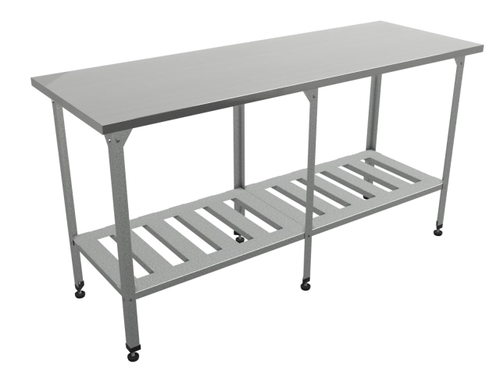 Стол производственный "Бизнес" СПЛР , полка решетка,1900х700х860 мм , без борта