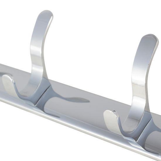 Крючки двойные на планке 5 шт. Besser BS 8215 (45,5х5,5х6,5 см) из хромированного цинкового сплава