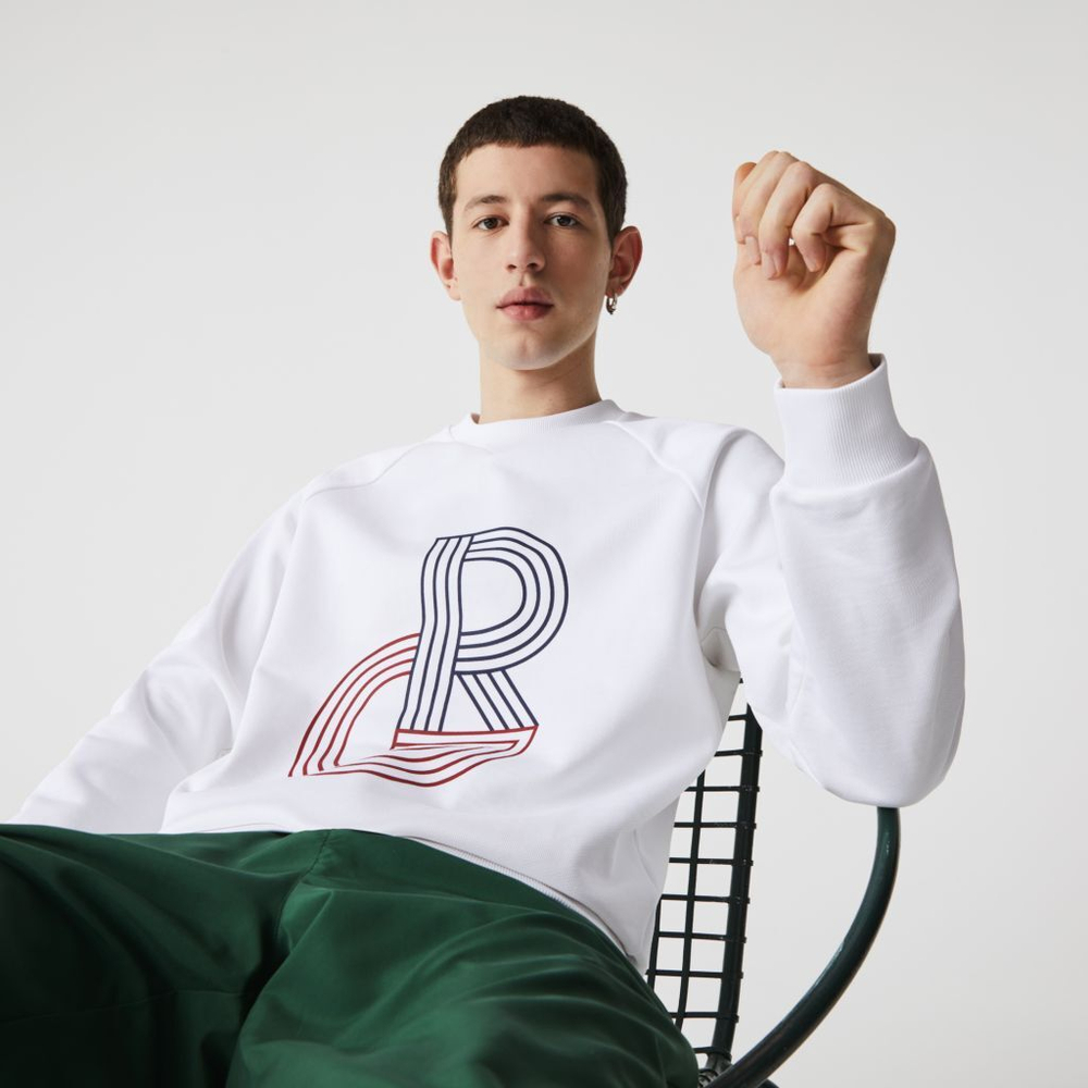 Мужская теннисная кофта Lacoste Men's SPORT Sweatshirt - белый