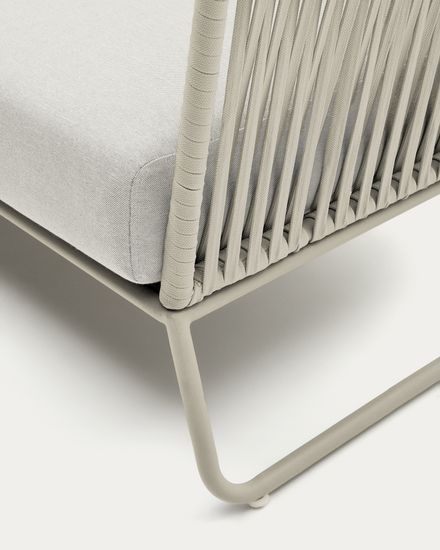 Уличный 3-местный диван Saconca из шнура и серой оцинкованной стали 189 см La Forma Испания