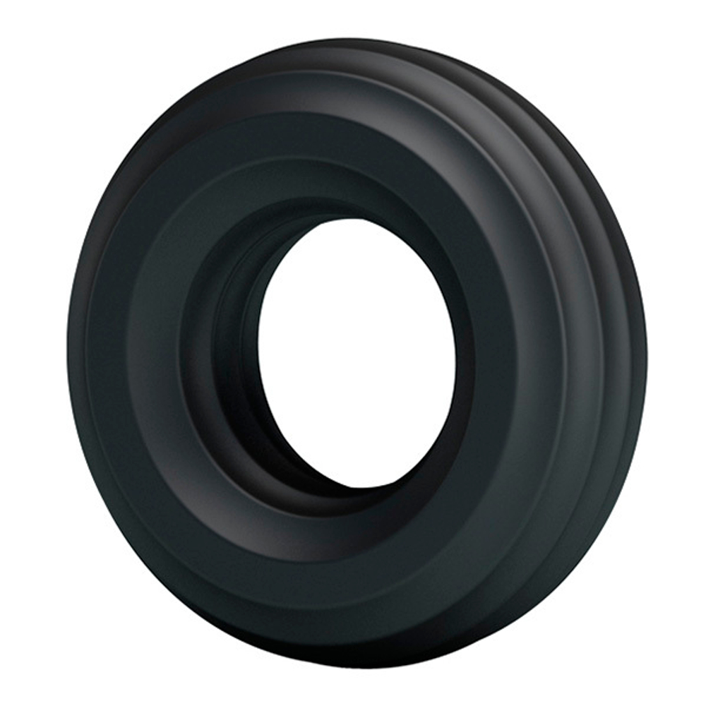Черное широкое эрекционное кольцо 4,3см Baile Ring BI-210174