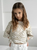 Футболка детская оверсайз укороченная базовая