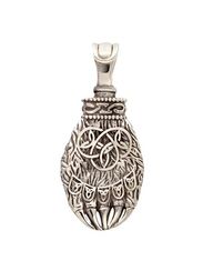 Амулет печать Велеса в виде медвежьей лапы - подвеска из мельхиора