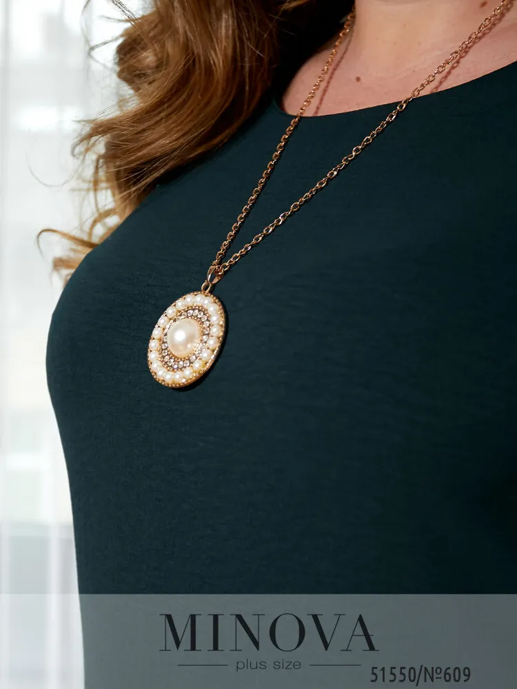 Платье 609-зеленый Minova