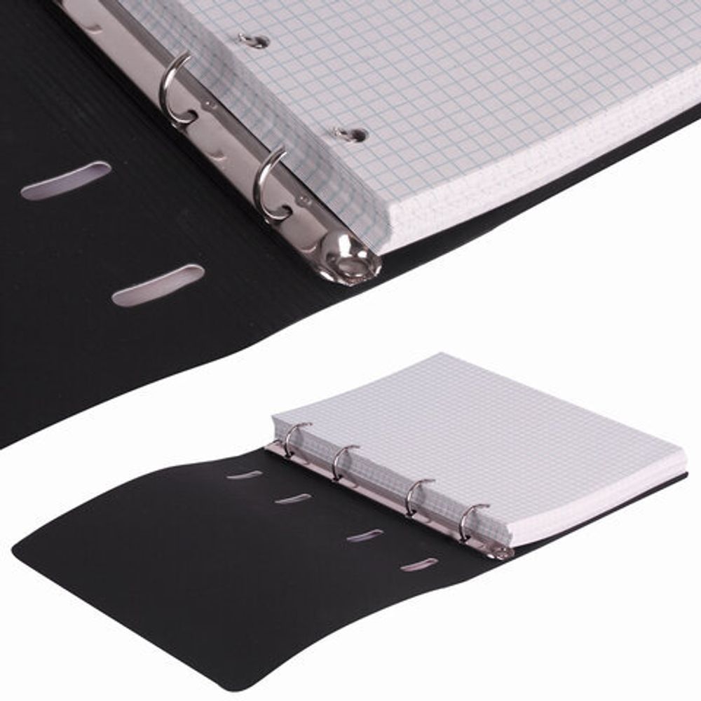 Сменный блок к тетради на кольцах, А5, 160 л., BRAUBERG, "Белый", 403261