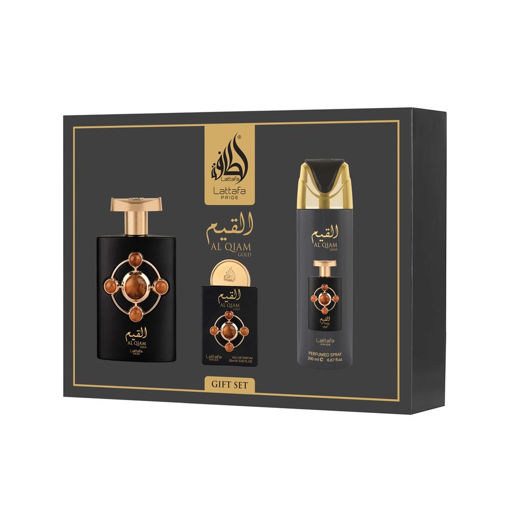 Lattafa Pride Al Qiam Gold EDP 100 ml + EDP 20 ml + DEO VAPO 200 ml (unisex)