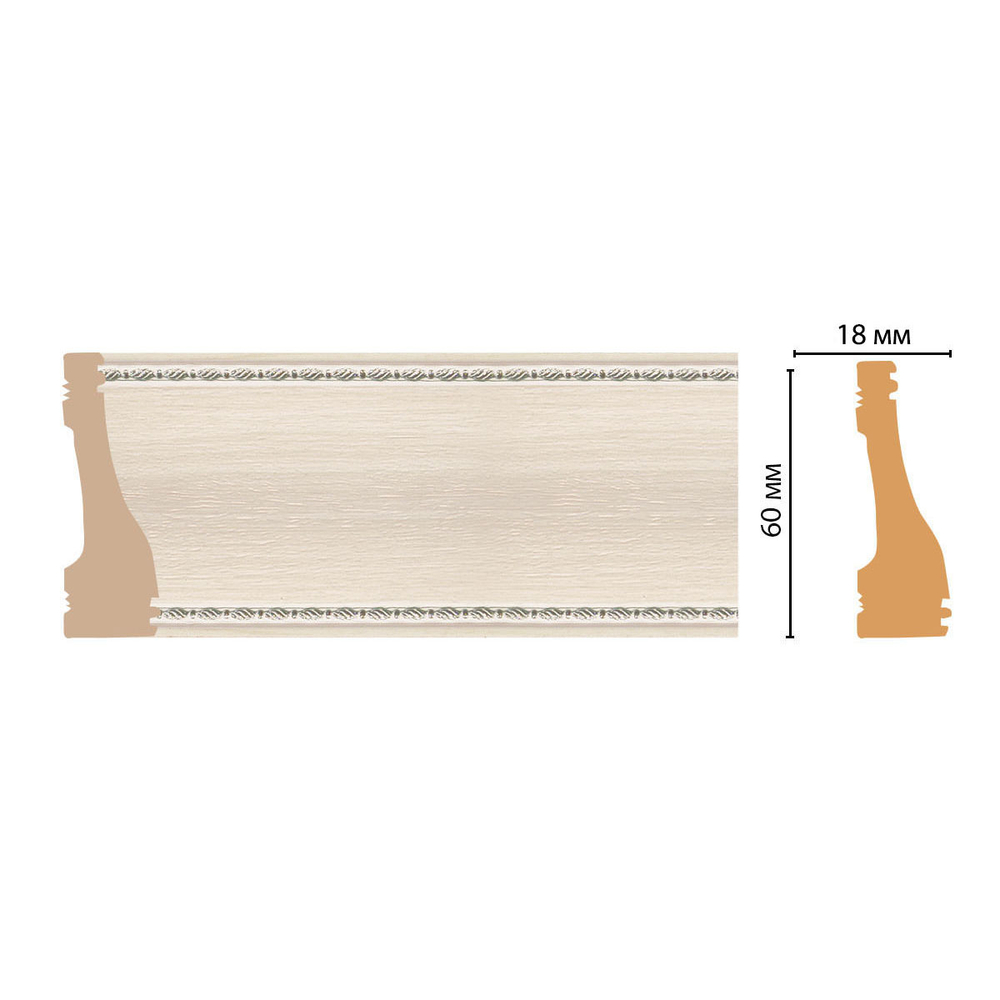Плинтус Decomaster D192 WoodLine 192-14