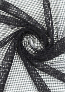 Сетка эластичная чёрная КРУПНАЯ ЯЧЕЙКА отрезом 70х50 см