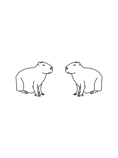 Two capybaras