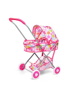 Коляска для кукол Шары, складная, прогулочная с капюшоном (Y936B-7)