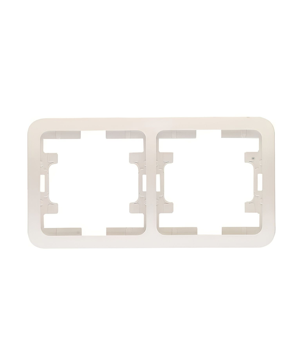 Рамка 2-я горизонтальная Makel Mimoza белая 22012