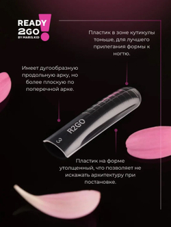 Ready2Go Верхние формы для наращивания ногтей Smooth square