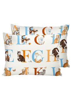 Постельное белье поплин Сказка "ABC" 2-спальное Наволочка 50x70 см 2 шт Простынь на резинке 160x200 см Пододеяльник 175x215 см