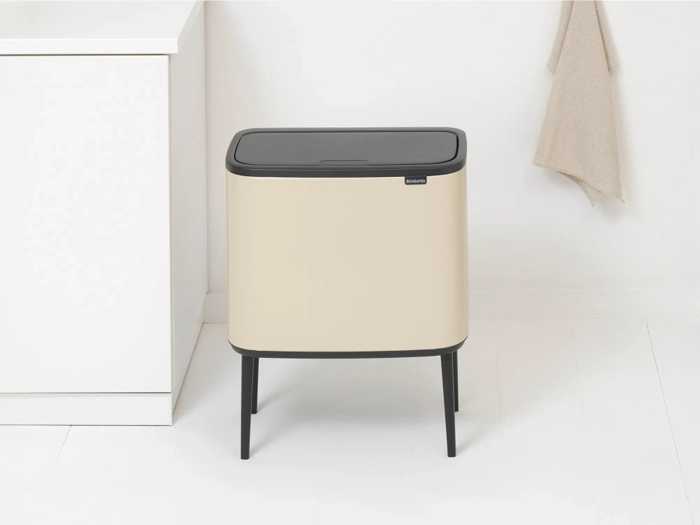 Brabantia Контейнер для мусора Bo Touch 3x11 л бежевый