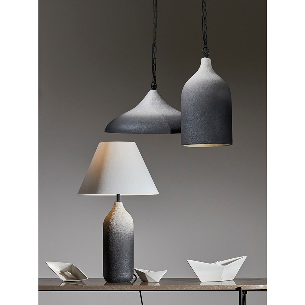 Светильник подвесной sustainable collection, D44х19 см, черный/белый