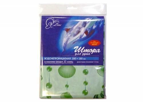 Штора п/э для ванной комнаты 180х180 см (в ассортименте)