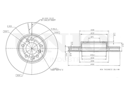 Диск тормозной передний UNIO BRD-20296