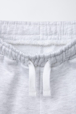 ZARA БРЮКИ-ДЖОГГЕРЫ С ЛАМПАСАМИ, СЕРЫЙ МЕЛАНЖ