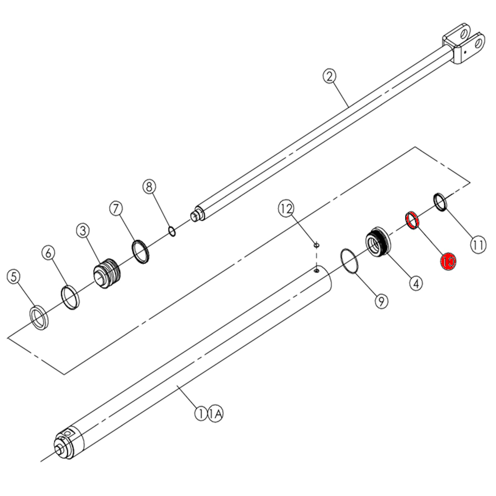 Кольцо штока гидроцилиндра T4, T4H, T4B, V2-4L, V2-4LH, V2-4LB