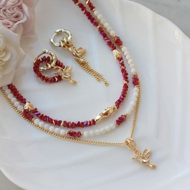 Набор для создания колье, чокера, цепочки и серег (в золотом цвете) НАБ007(м)