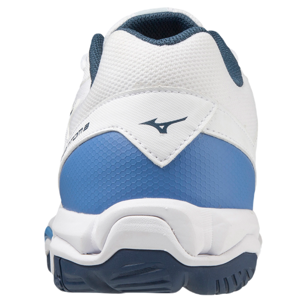Мужские кроссовки для бадминтона/сквоша Mizuno Wave Phantom 3 - белый/темный деним/голубая яшма