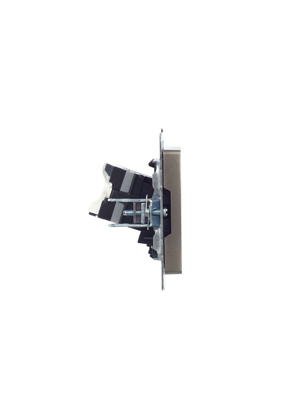 Розетка компьютерная СП RJ45 кат.5E BRITE РК10-БрШ механизм шампань IEK BR-K10-1-K37
