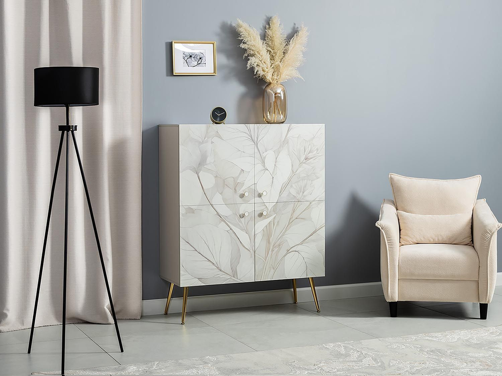 Флоу комод 16.329 Кашемир / Белый