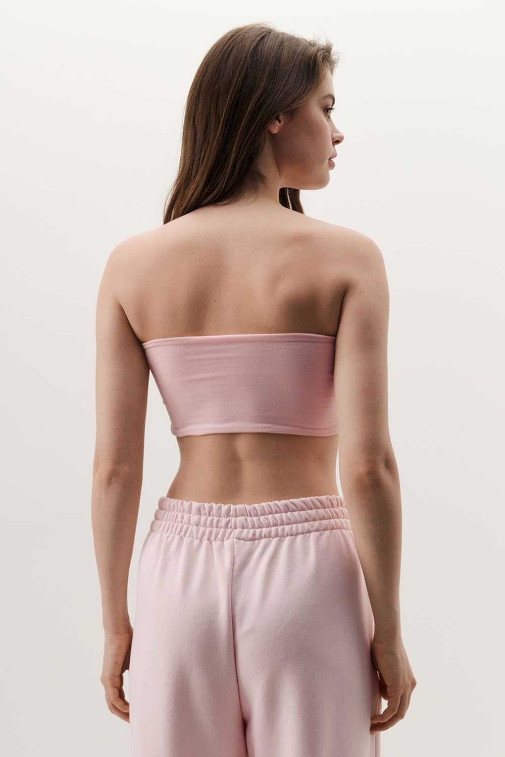 Топ-бандо из вискозы нежно-розового цвета