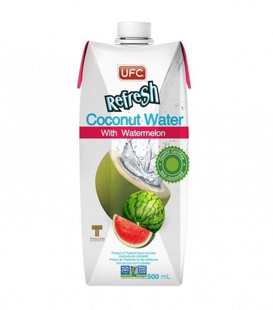 Кокосовая вода с арбузом UFC Refresh Coconut Water with Watermelon 500 мл