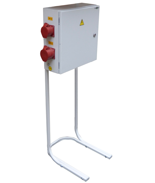 Щит силовой для строительной площадки ЩСсп-40-2-2/0/6, в сборе со стойкой