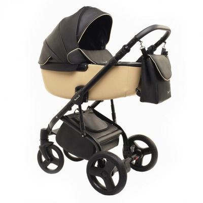 Детская коляска Reindeer Raven 2 в 1 (Черный/бежевый)