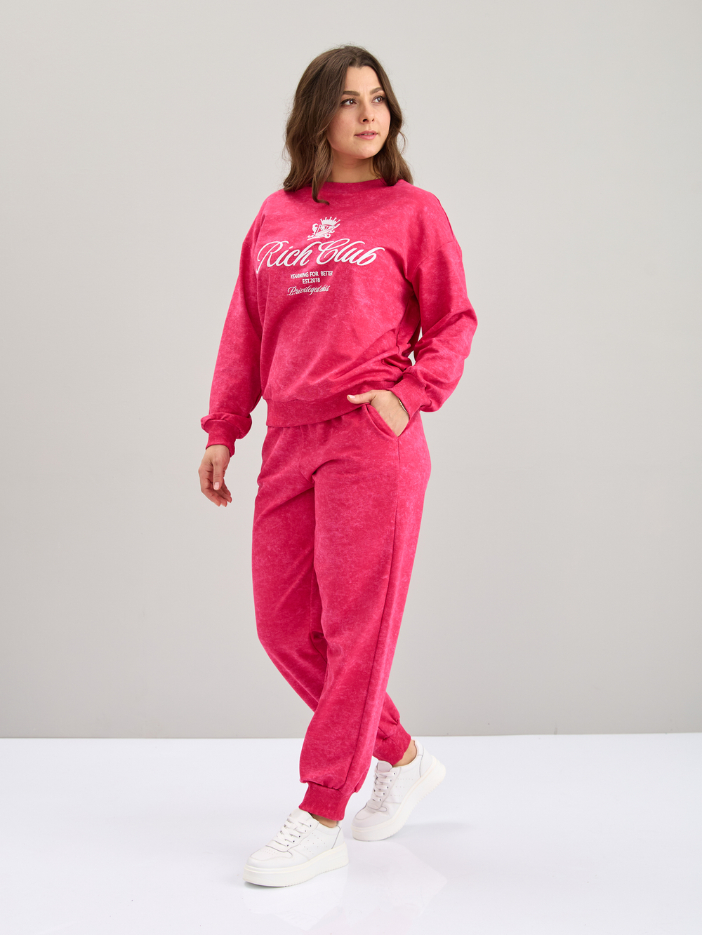 Костюм с брюками КБфл-90М/варенка-фуксия-п