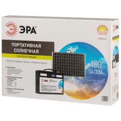 Портативная солнечная электростанция ЭРА ERAZS-02 (комплект), 400 Вт, 54 000 мАч, Li-ion. Солнечная панель 50 Вт