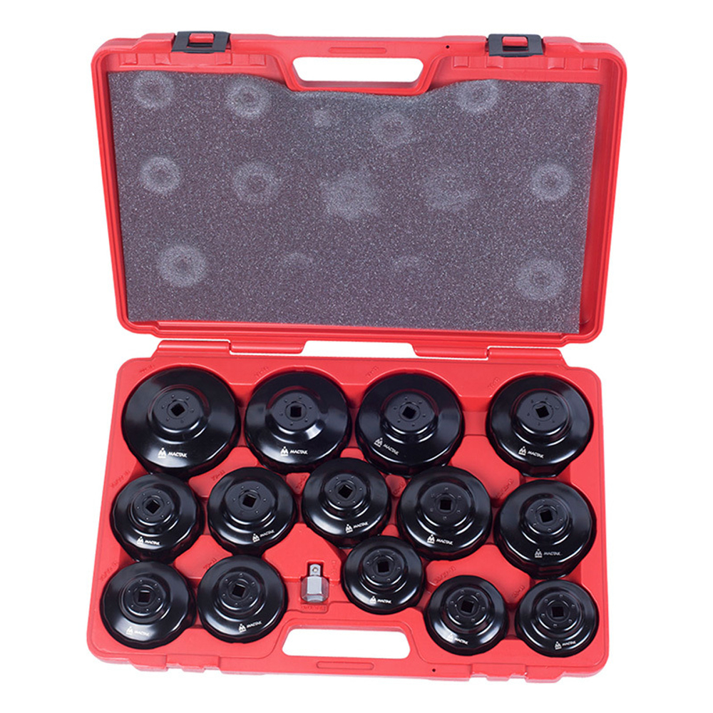 МАСТАК (103-40015C) Набор съемников масляных фильтров, 15 предметов