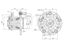 Ступица задняя (с ABS) UNIO HUB-20125