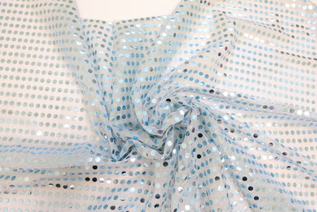 Трикотаж с пайетками светло-голубой