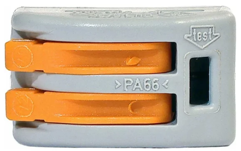 222-412 Универсальная многоразовая 2-х проводная клемма (0,08-2,5 (4) мм2) 50шт VAGO