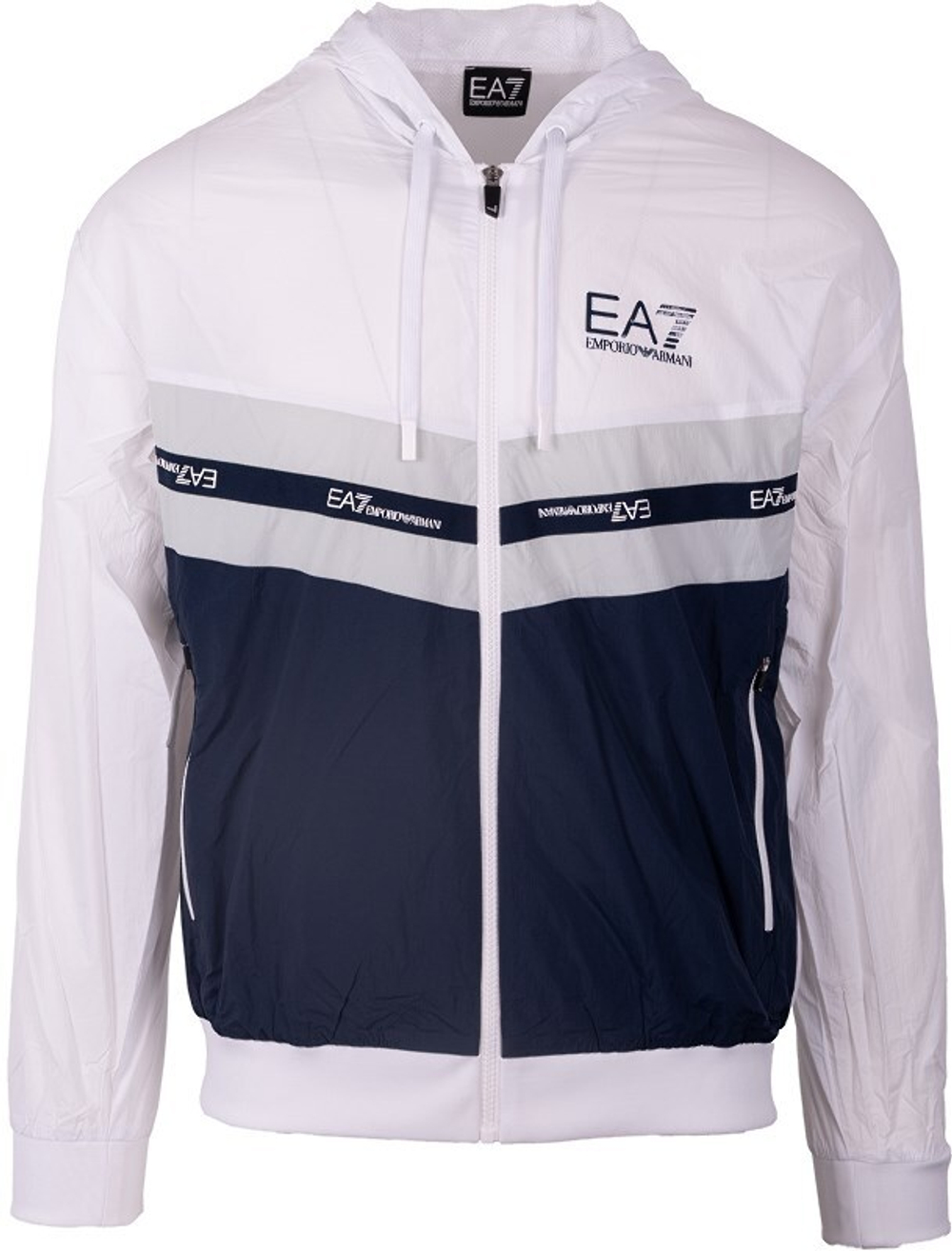 Мужская теннисная куртка EA7 Man Woven Blouson Jacket - navy blue