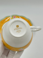 Чайная пара с жёлтой каймой Givenchy by Yamaka