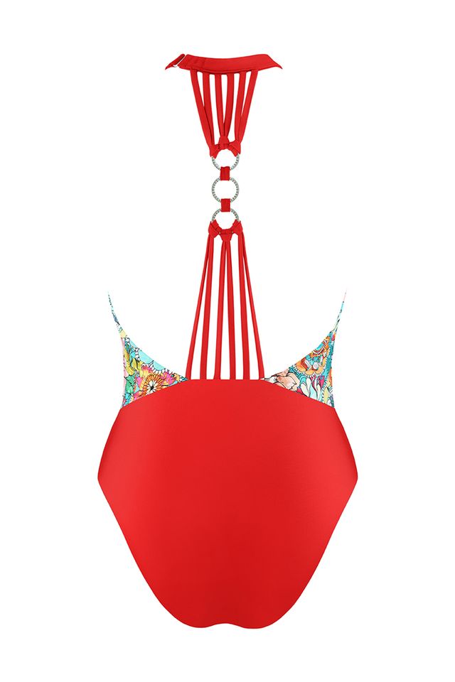 Слитный купальник-халтер из коллекции Garden of Delights