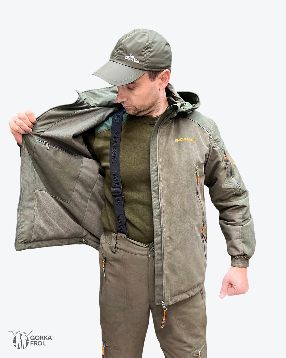 Костюм демисезонный Барс CITY Исландия — утеплённый, тёмный хаки