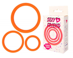 Набор эрекционных колец Sexy Friend оранжевые 3 шт