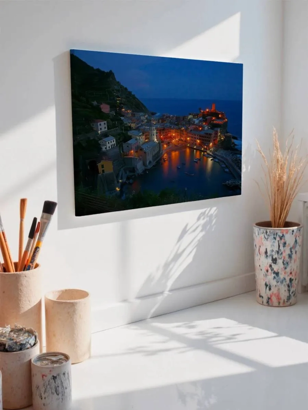 Картина на стену 40 X 50 Ночной город в горах