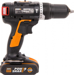 Дрель-шуруповерт аккумуляторная Worx WX367.1 ударная, бесщеточная, набор оснастки 158 пред.