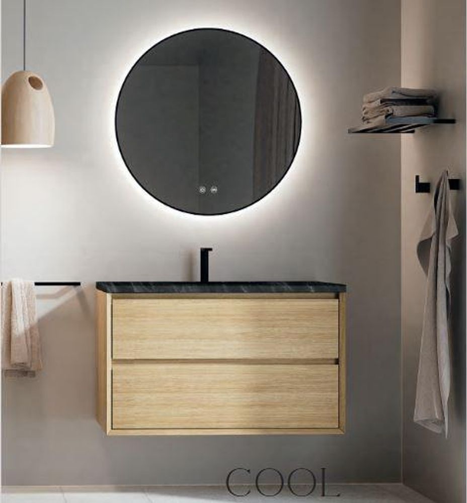 Тумба под раковину COOL с 2 выдвижными ящиками 100x45 x54 CL.100.MUD орех