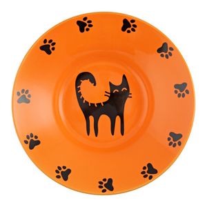 Миска керамическая-блюдце КерамикАрт для кошек, 140 мл оранжевая Миска керамическая-блюдце КерамикАрт для кошек, 140 мл оранжевая