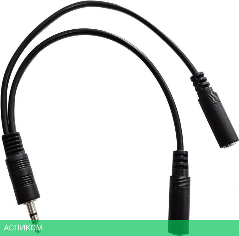 Адаптер аудио Buro BU-2XJACK-JACK 0.2м черный