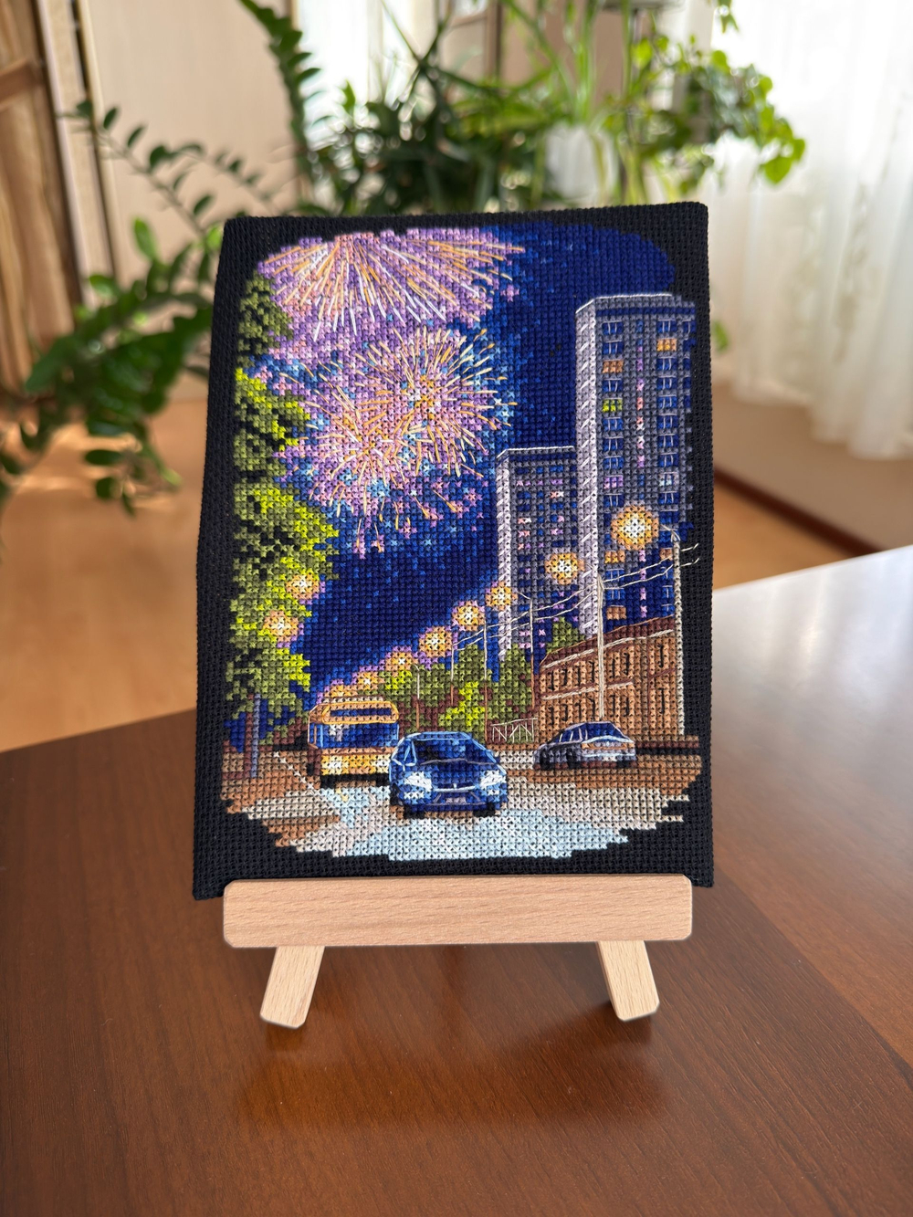 Набор для вышивания крестом Искусница "Фейерверк над городом"