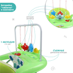 Ходунки "BUGGY C", 6 силиконовых колес, муз. (Alis) (зеленый)