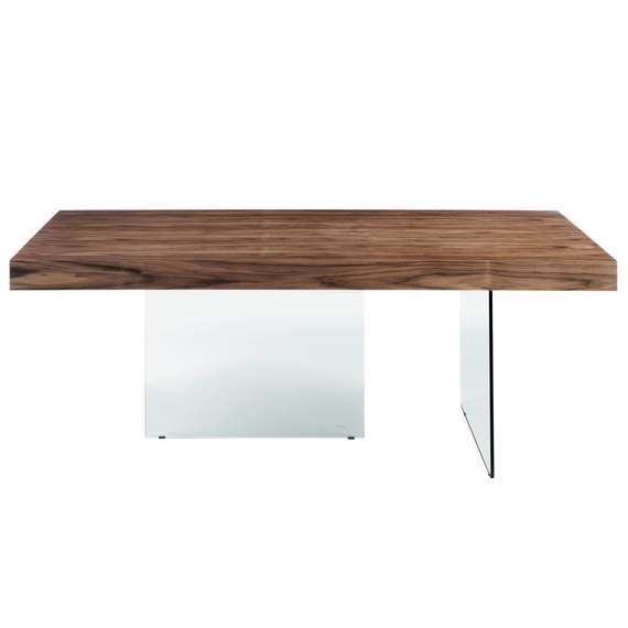 Обеденный стол Angel Cerda 1028, 200х100 см, закаленное стекло, орех